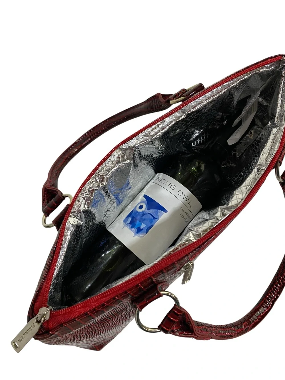 Prime ware Wine Bag Insulated Red Travel Picnic Bag